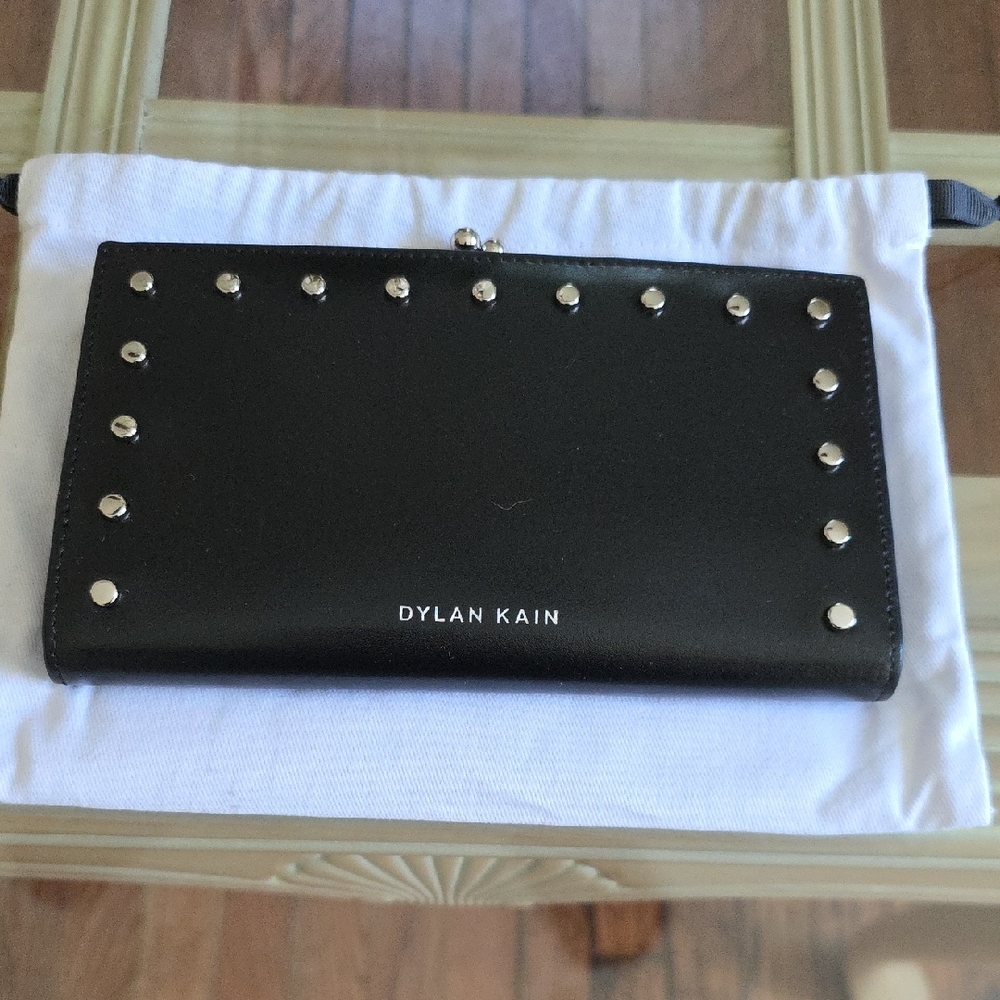 Dylan Kain Black Wallet with Silver Accents